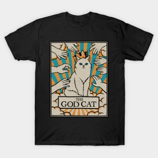 The God White Cat Tarot Card by Tobe Fonseca T-Shirt